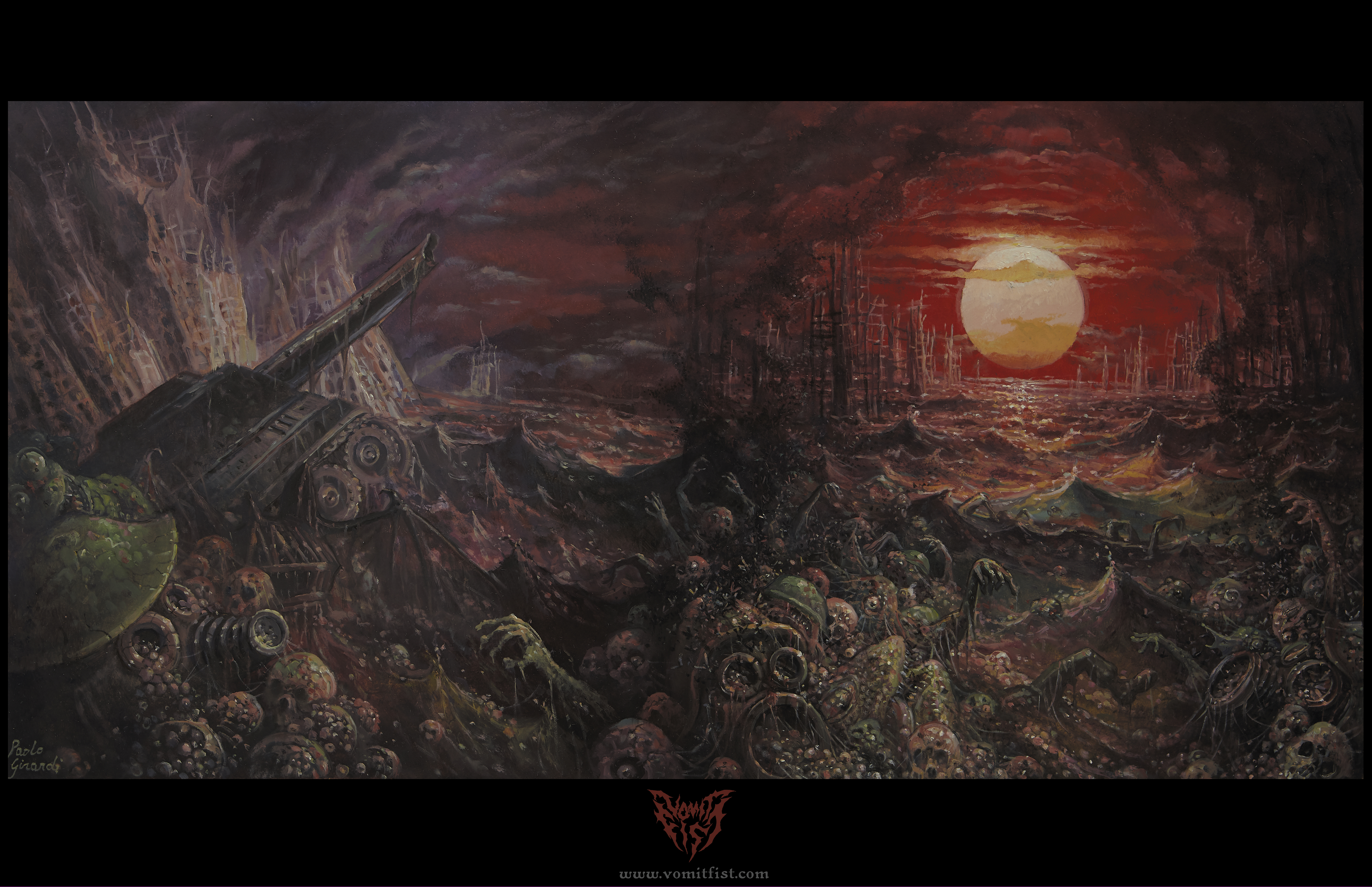 Vomit Fist Omnicide poster by Paolo Girardi