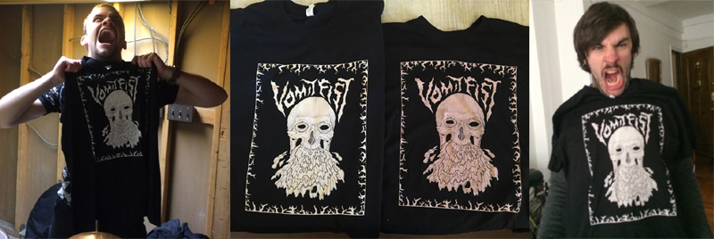 Vomit Fist vomiting skull shirt